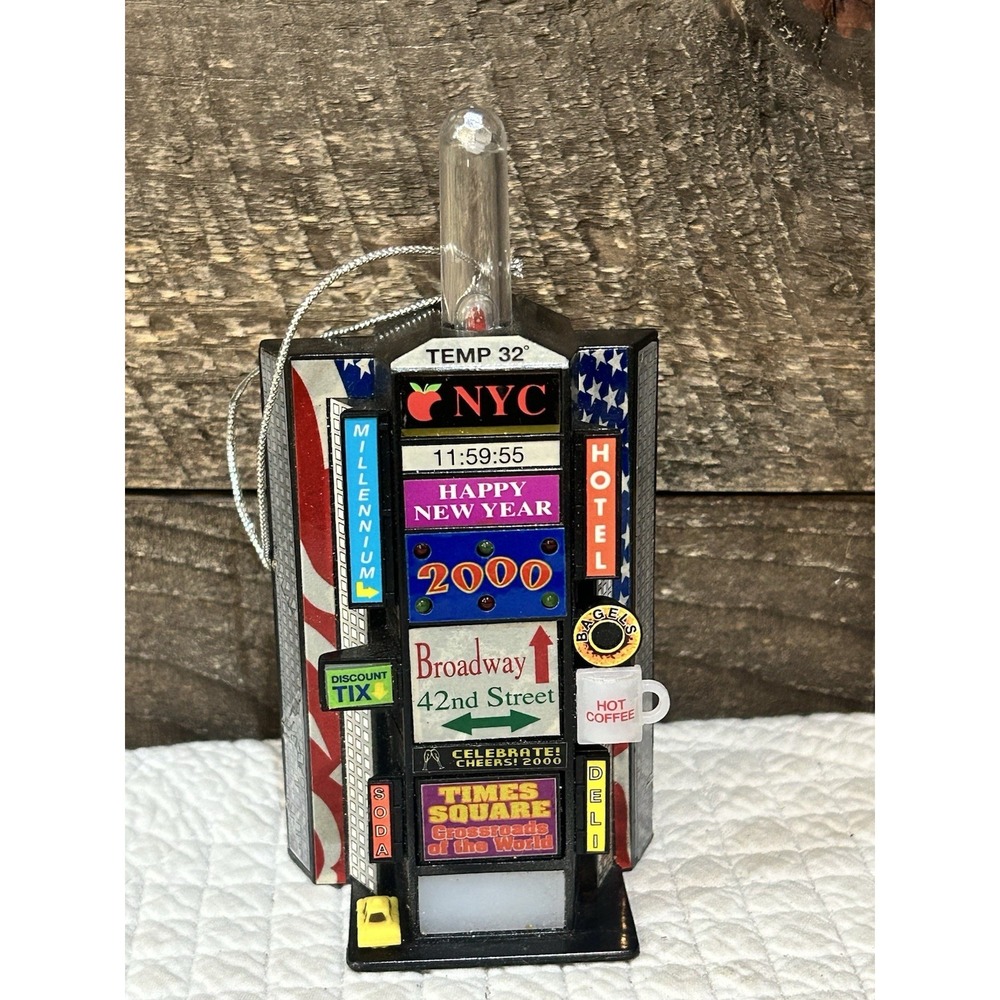 NYC Big Apple Times Square Millennuim 2000 New Year Ornament Music Sounds